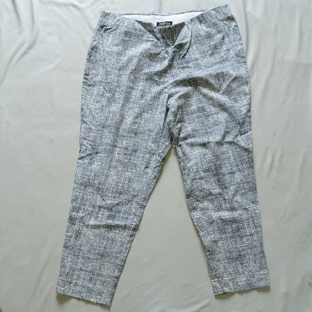Dalia Women's Textured Gray Trousers 14W